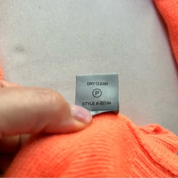 360 Cashmere Orange sweater | SZ small - Picture 5 of 7